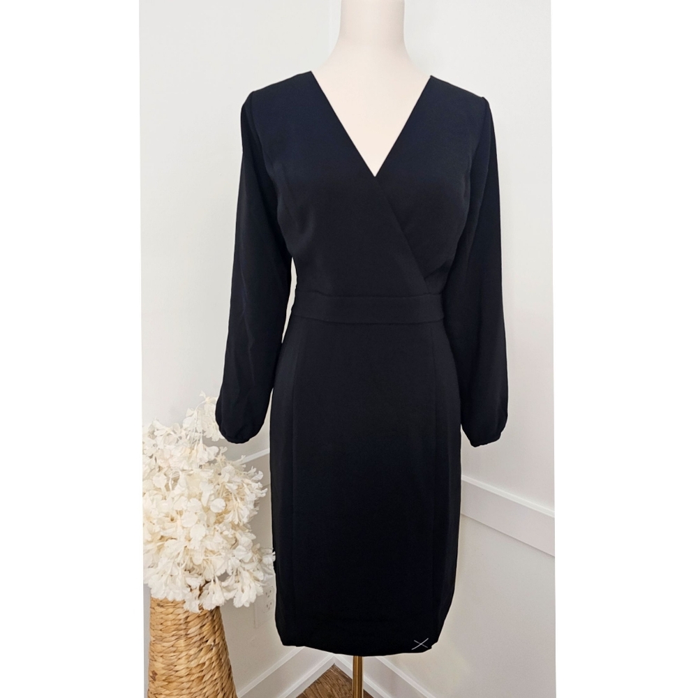 Talbots Black Classic Timeless Long Sleeve Dress